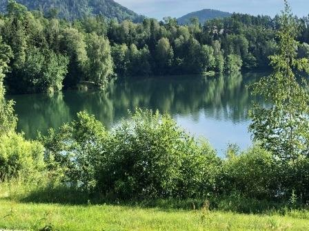 Der idyllisch gelegene, etwa dreißig Meter tiefe Pibersteiner See entstand aus einem stillgelegten Braunkohletagebau